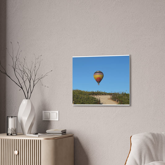 Hot Air Balloon Over Vineyard Canvas