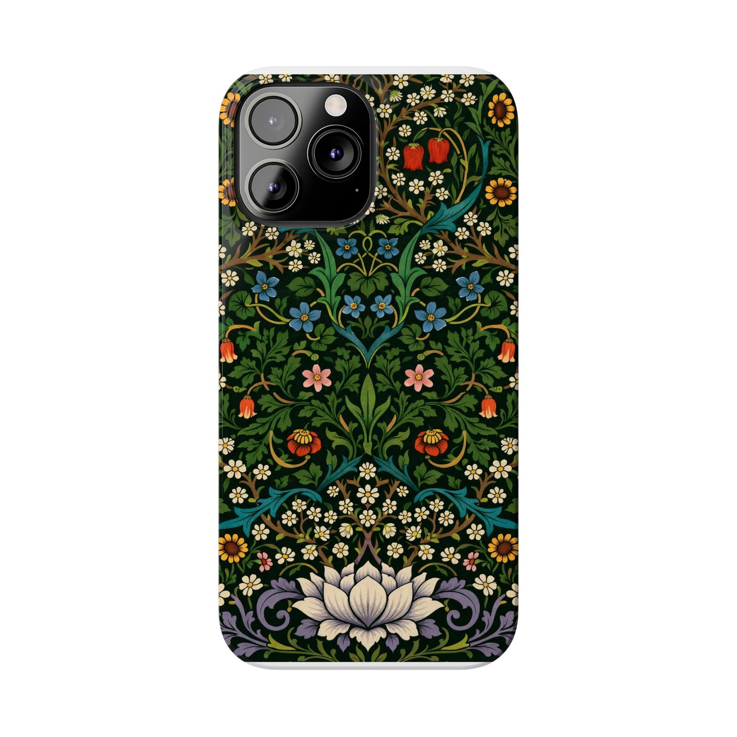 Slim Phone Case — Vintage Floral William Morris Style Pattern