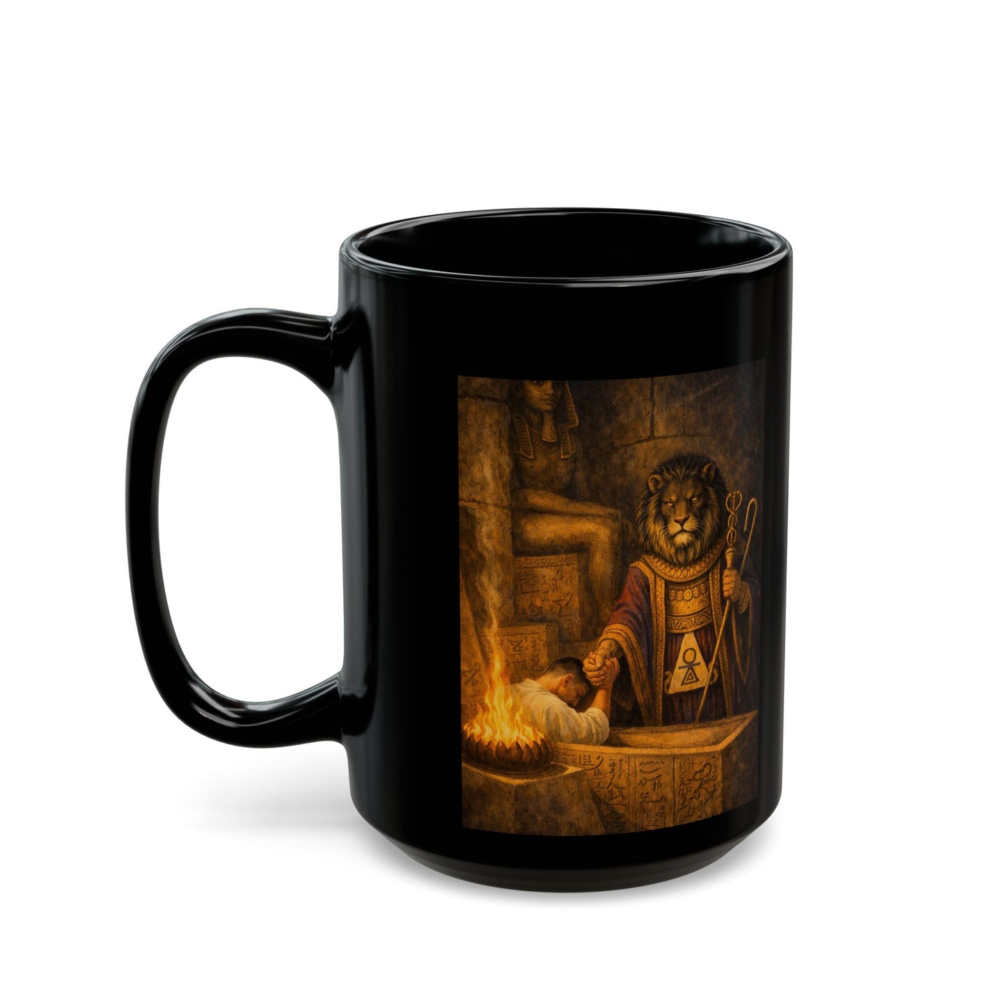 Masonic Lion’s Paw Black Mug — 11oz & 15oz