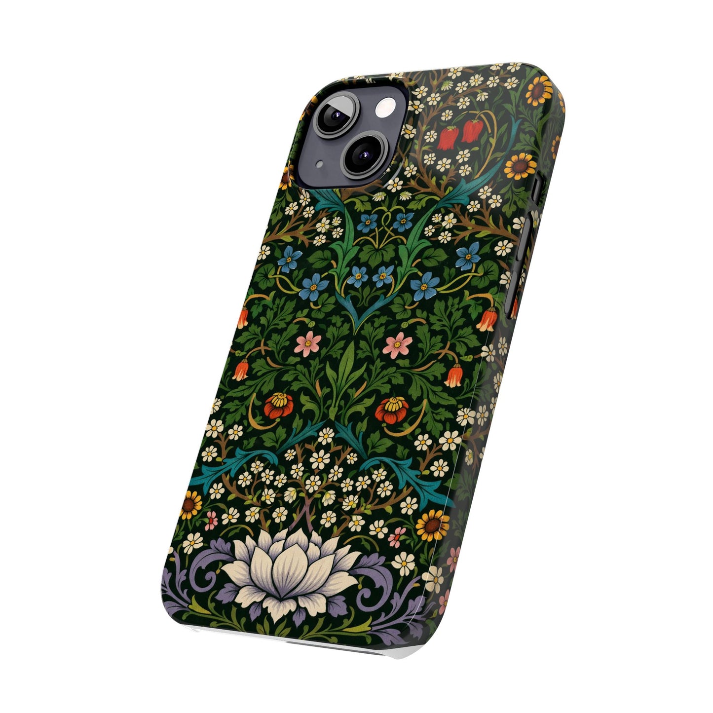 Slim Phone Case — Vintage Floral William Morris Style Pattern