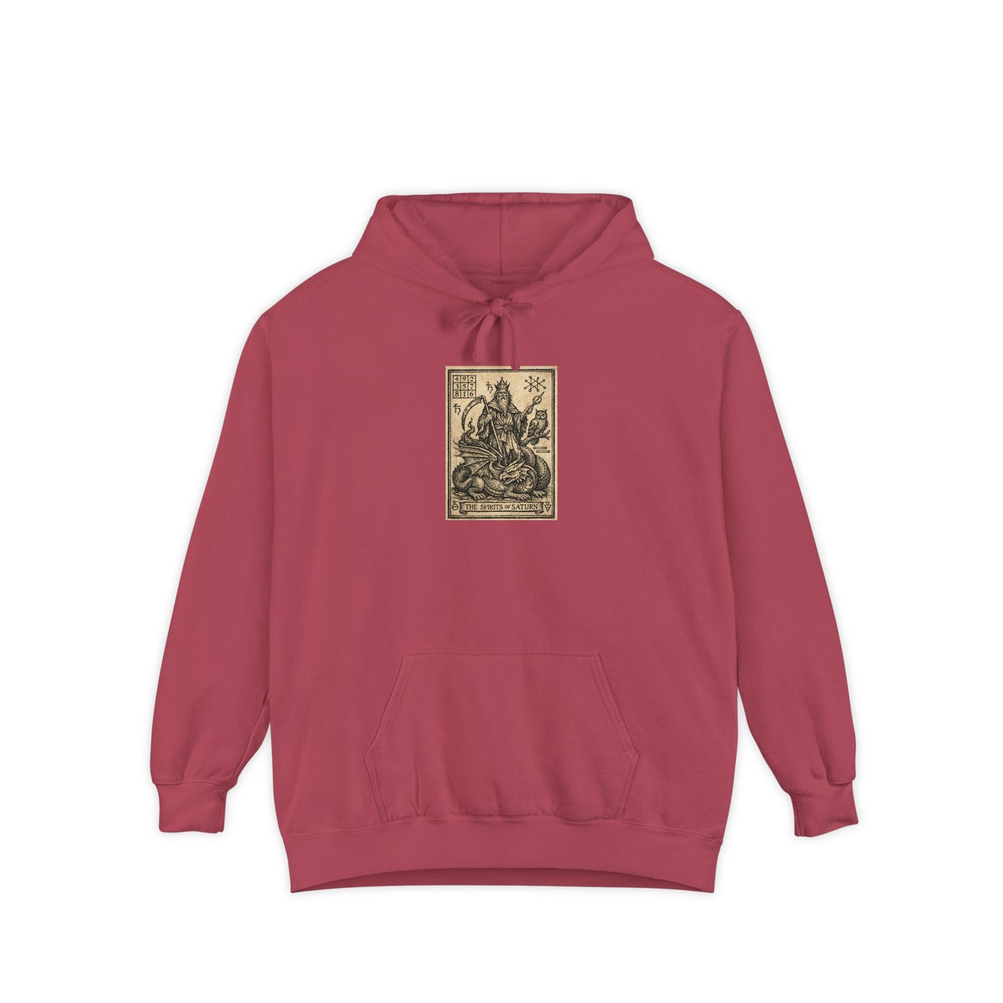 Tarot Rider-Style Hooded Sweatshirt — Vintage Death Card Graphic Hoodie