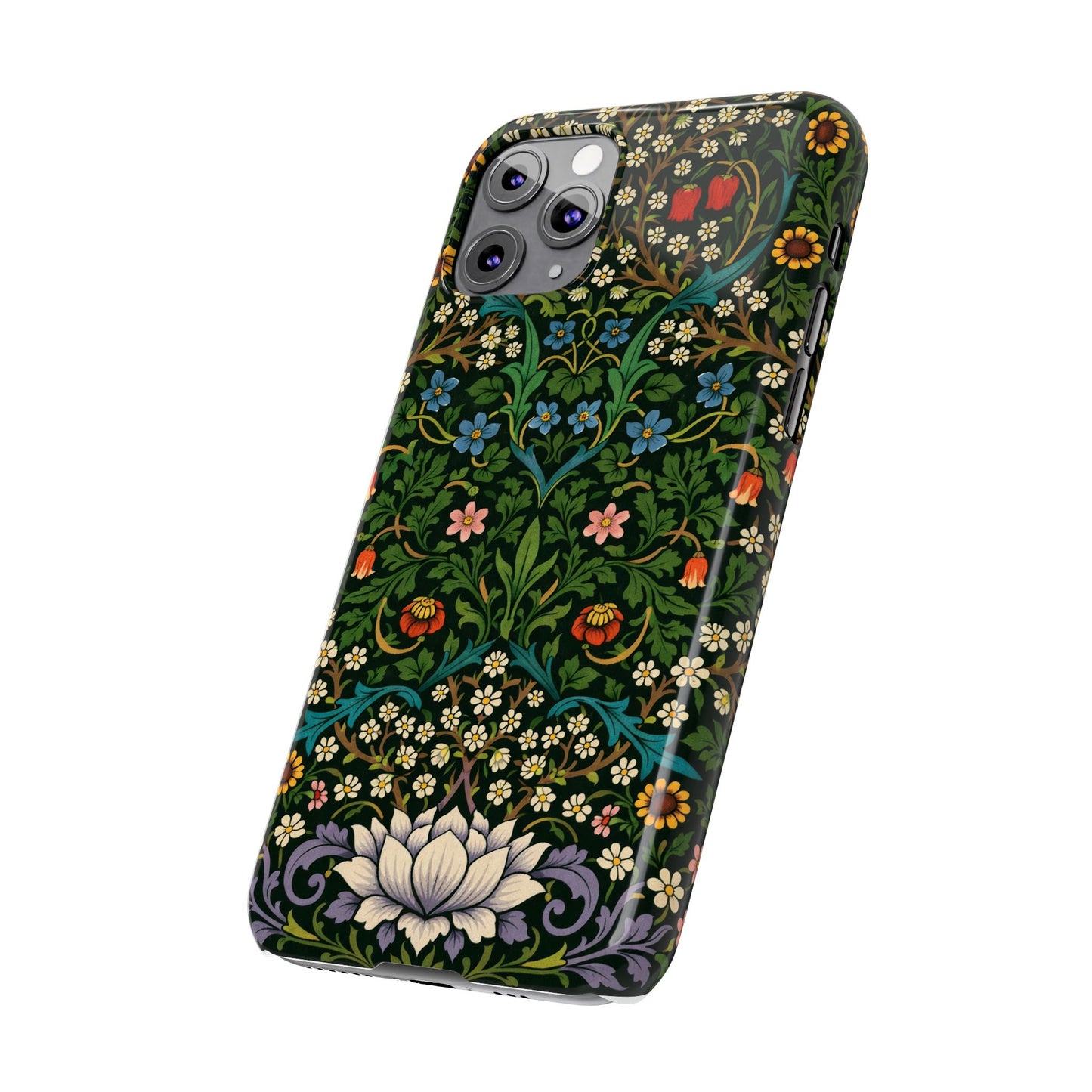 Slim Phone Case — Vintage Floral William Morris Style Pattern