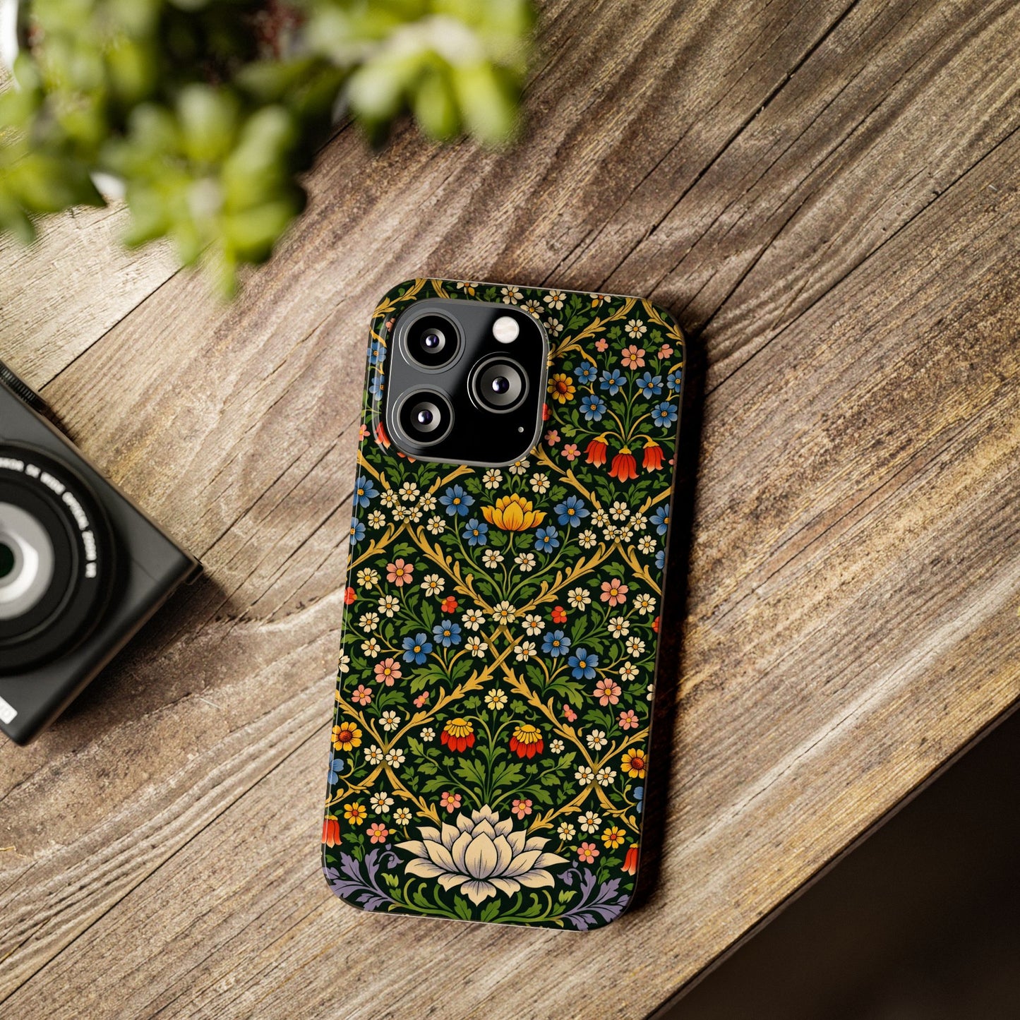 Slim Phone Case — Vintage William Morris Floral Pattern