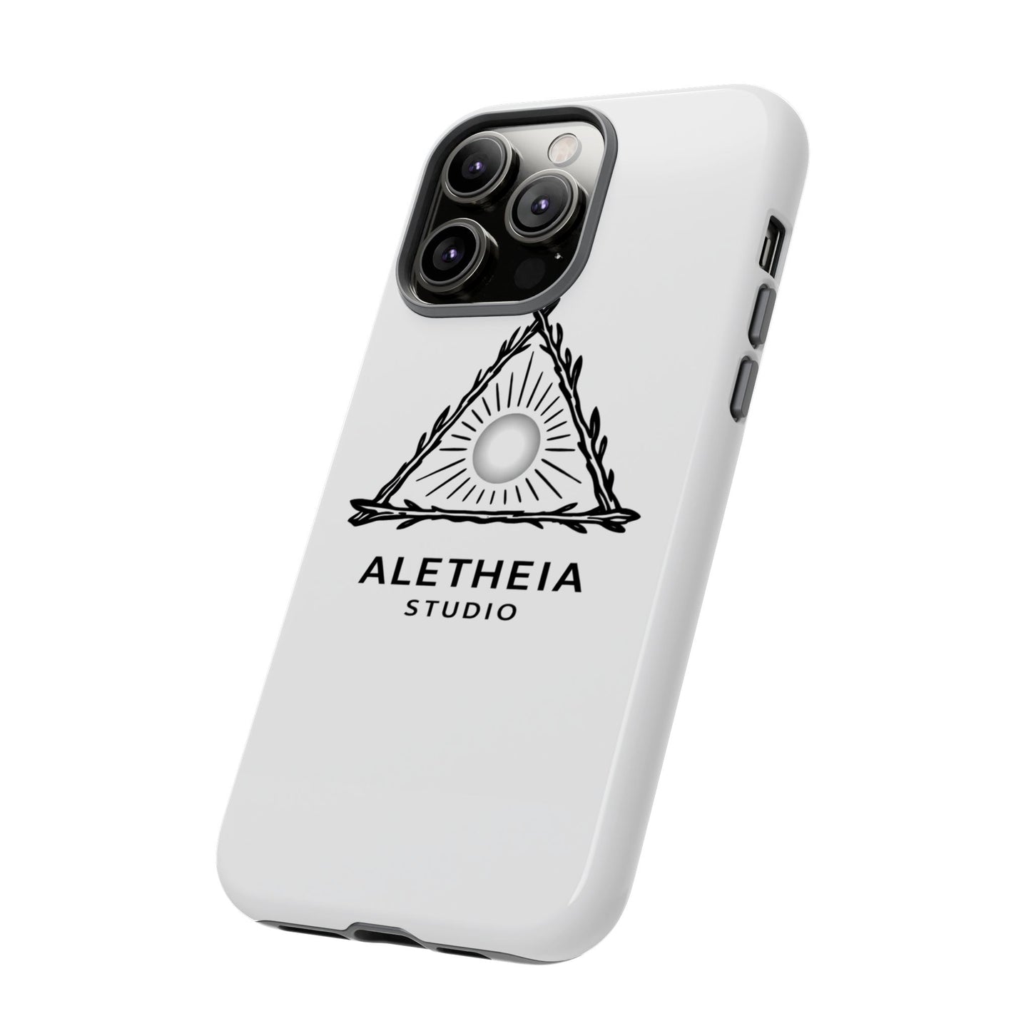 Aletheia Studio Sun Triangle Phone Case — Protective Tough Phone Case with Minimalist Logo
