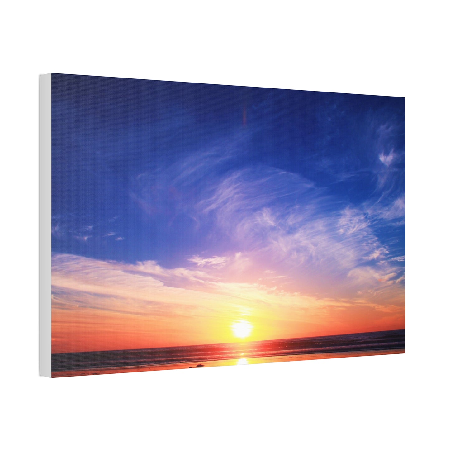 Sunset Ocean Horizon Canvas, Stretched 1.5"