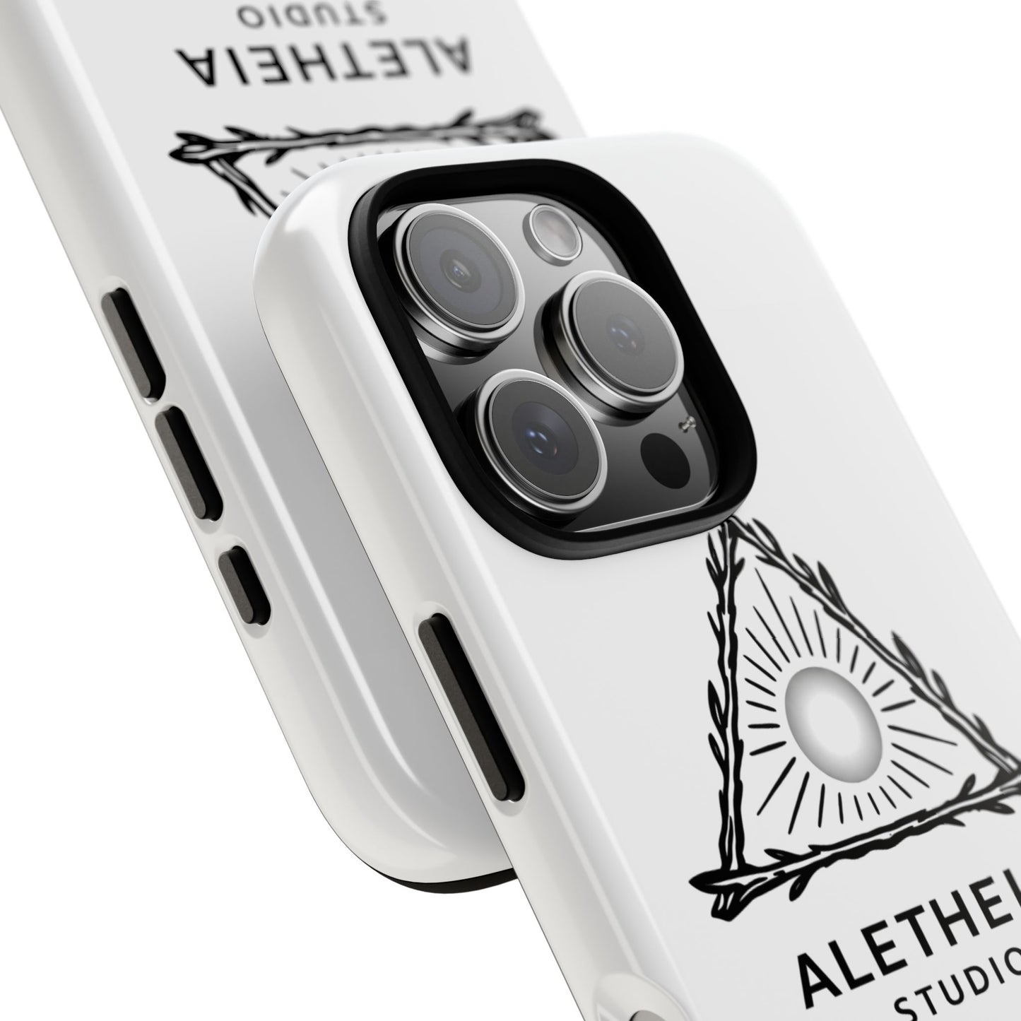 Aletheia Studio Sun Triangle Phone Case — Protective Tough Phone Case with Minimalist Logo