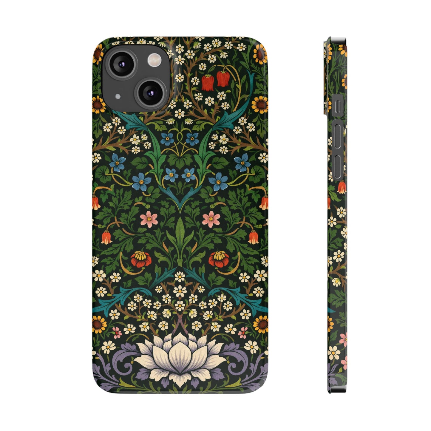 Slim Phone Case — Vintage Floral William Morris Style Pattern