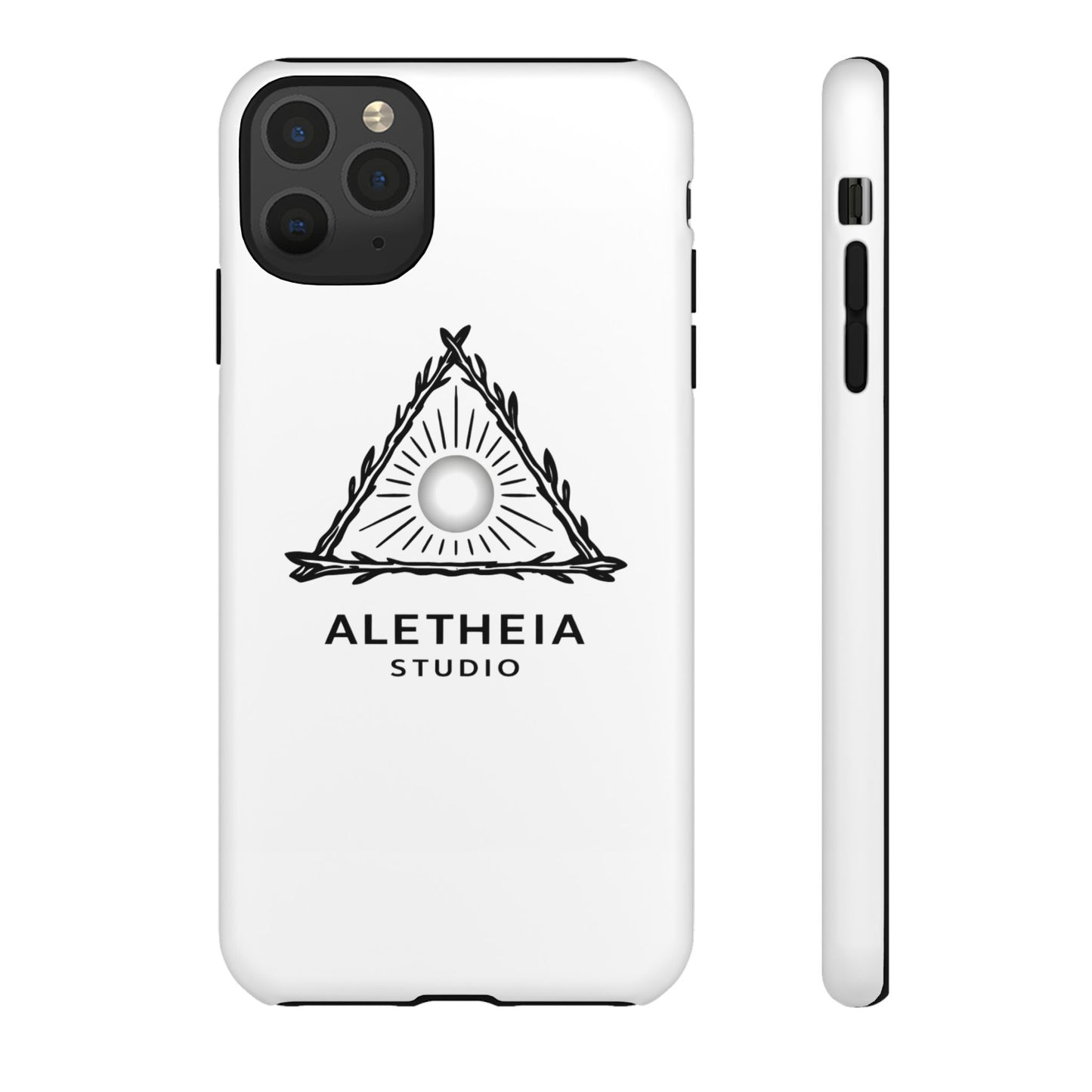 Aletheia Studio Sun Triangle Phone Case — Protective Tough Phone Case with Minimalist Logo