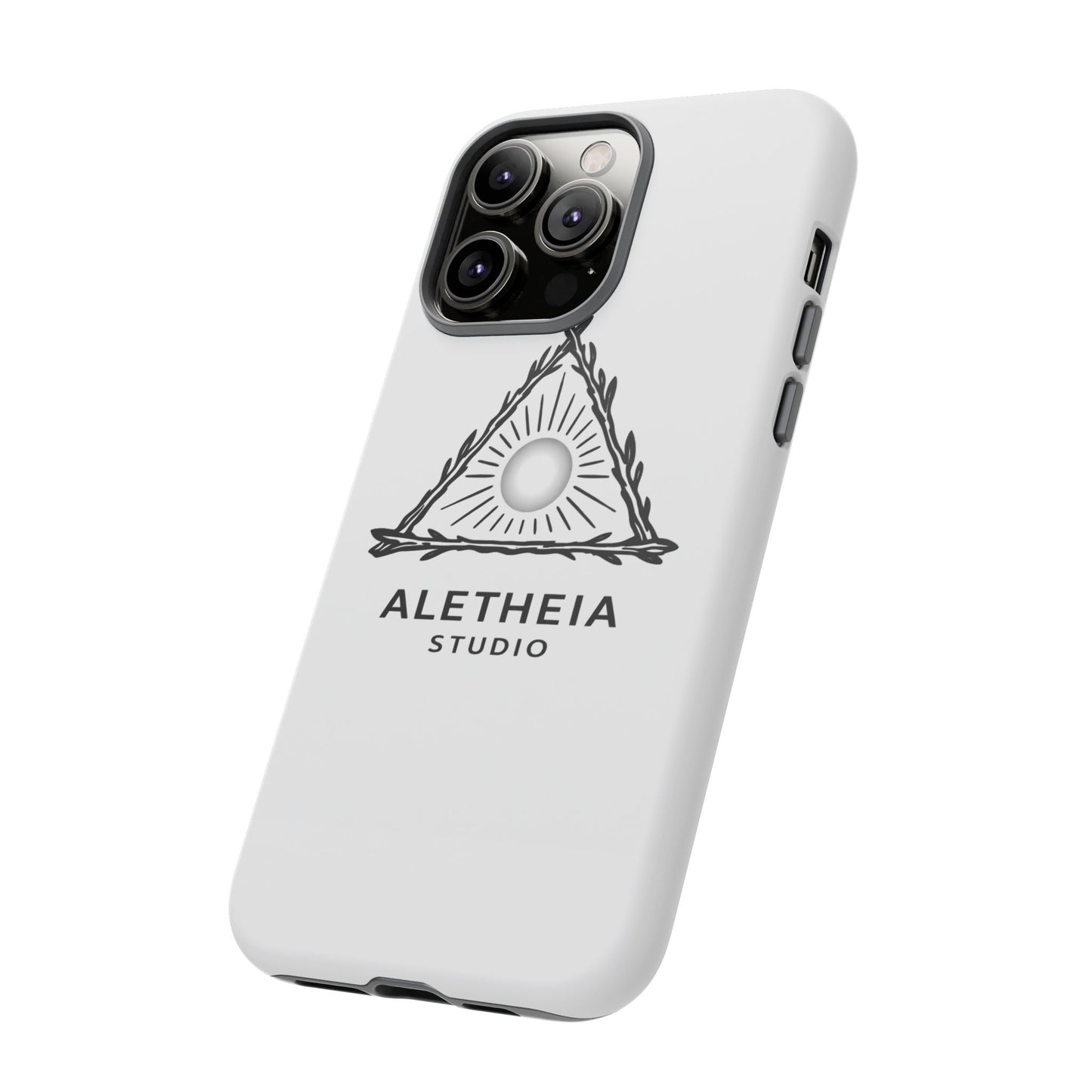 Aletheia Studio Sun Triangle Phone Case — Protective Tough Phone Case with Minimalist Logo