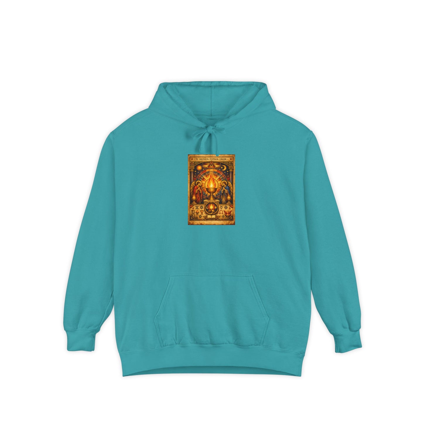 Tarot Sun Card Hoodie — Mystical Golden Tarot Graphic Hooded Sweatshirt