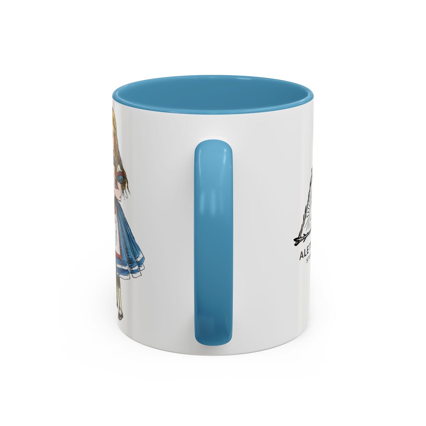 Alice in Wonderland Accent Coffee Mug – Vintage Alice Illustration (11/15 oz)