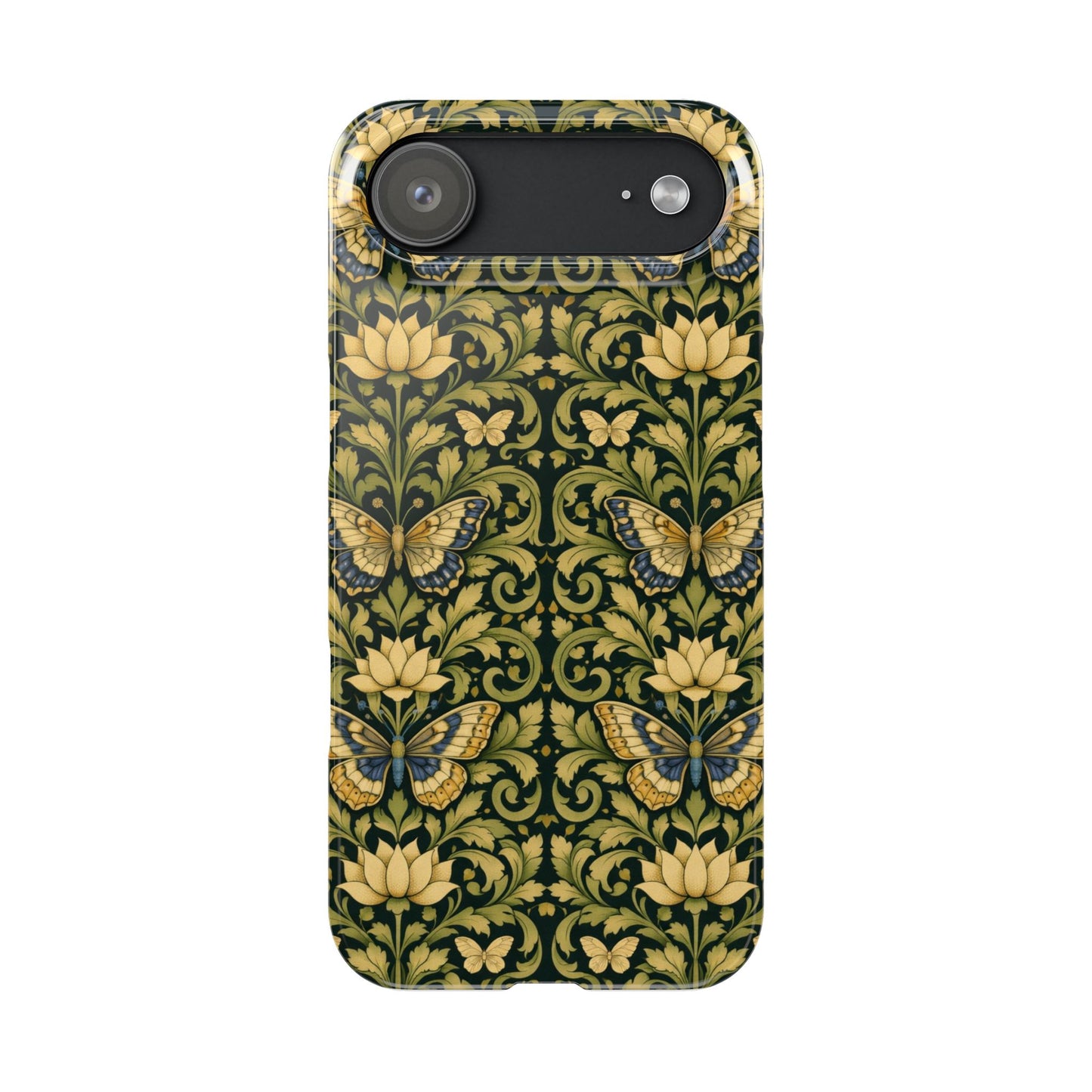 Victorian Butterfly Slim Phone Case — Vintage Floral Pattern