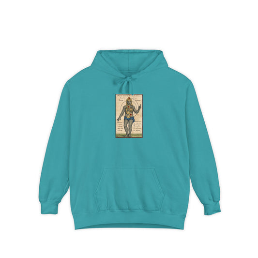 Astrology Vintage Gemini Hoodie — Retro Celestial Twins Illustration