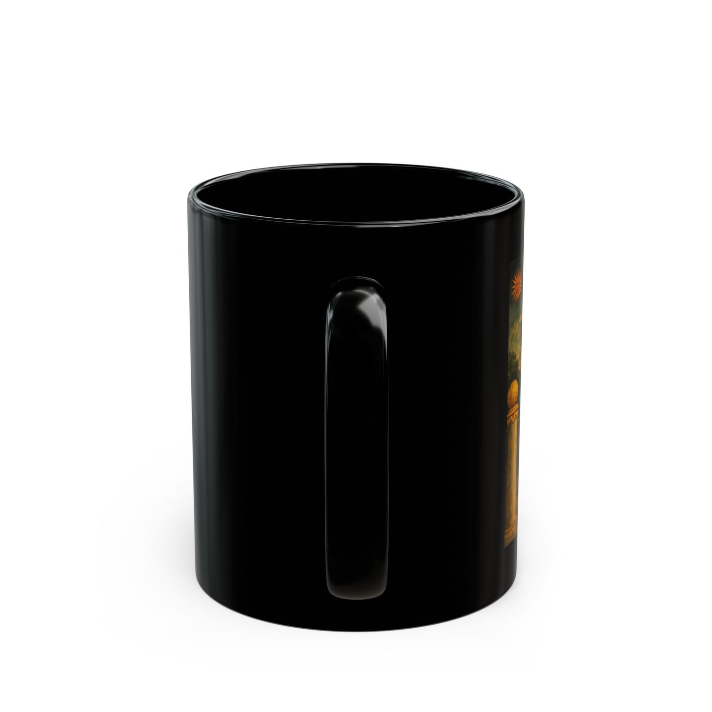 Freemason Imagery Black Ceramic Mug