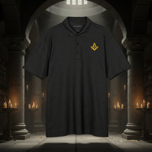 Master Mason Square and Compass Embroidered Polo