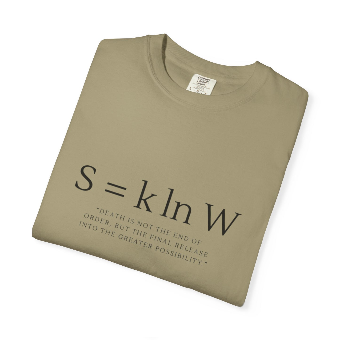 S = k ln W — Boltzmann Entropy Formula T-Shirt