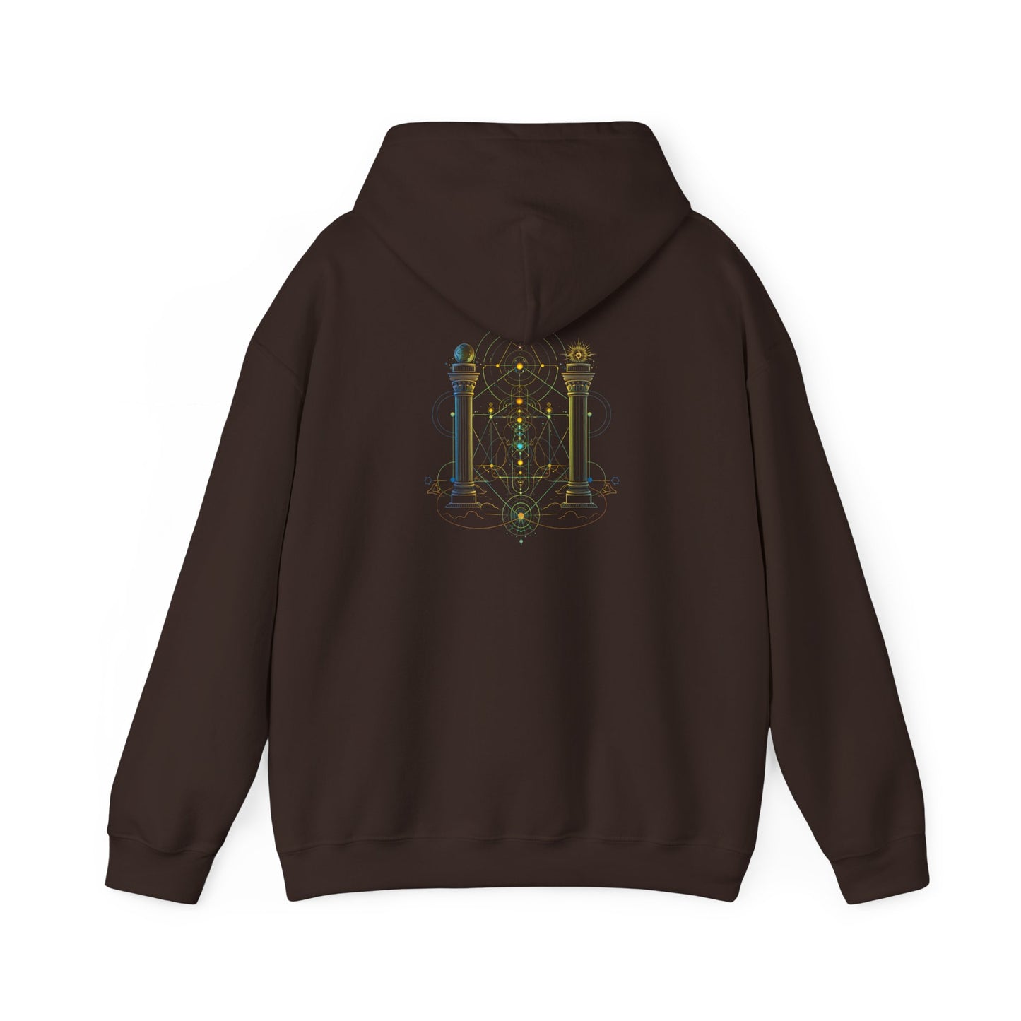 Mystic Gateway Hoodie — Geometric Portal Spiritual Hooded Sweatshirt
