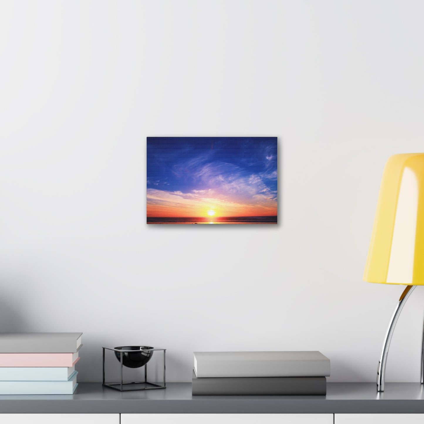 Sunset Ocean Horizon Canvas, Stretched 1.5"