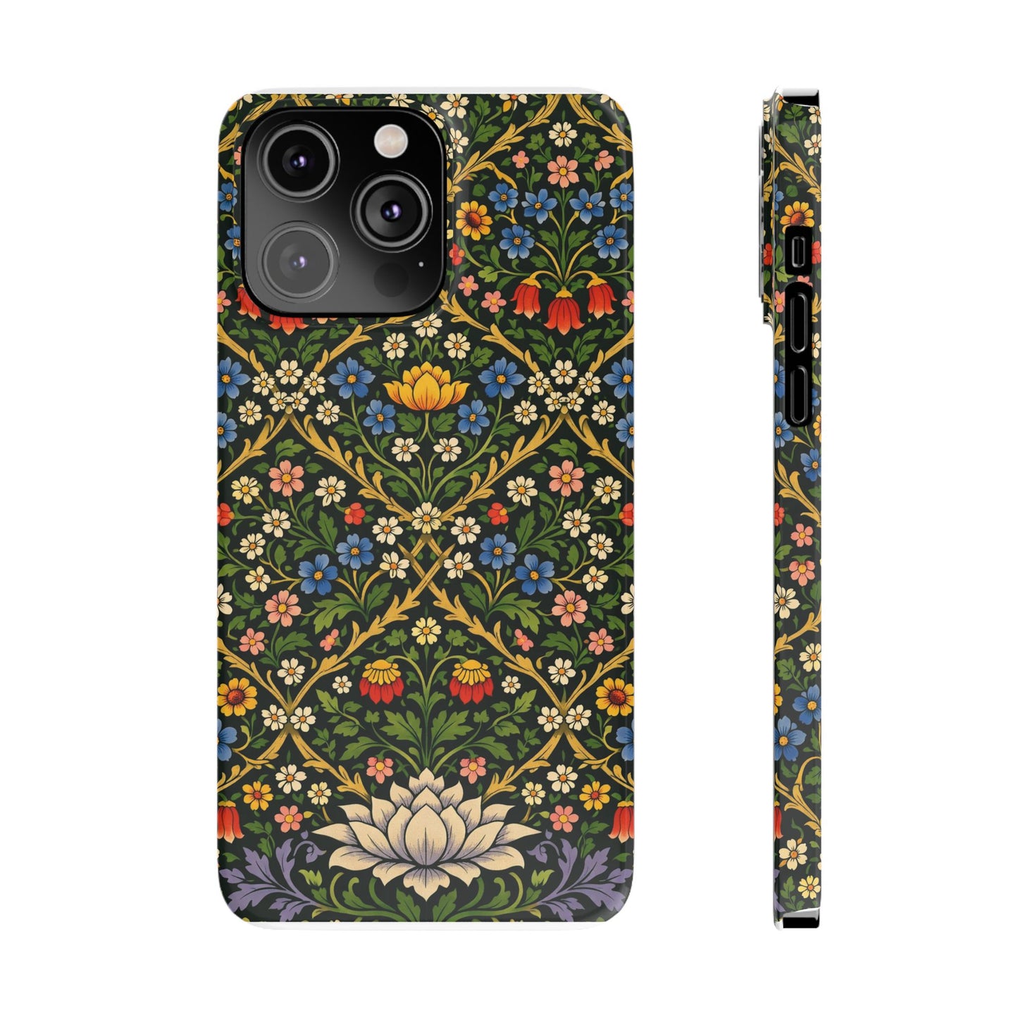 Slim Phone Case — Vintage William Morris Floral Pattern