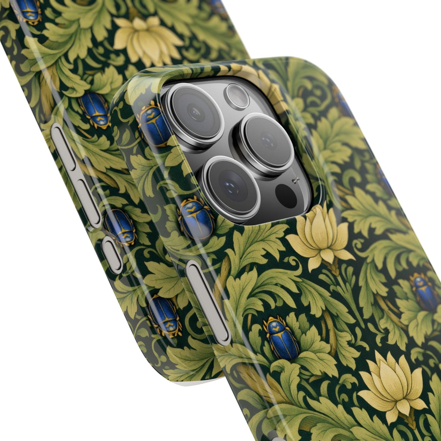 Vintage William Morris Green Lotus & Beetle Slim Phone Case