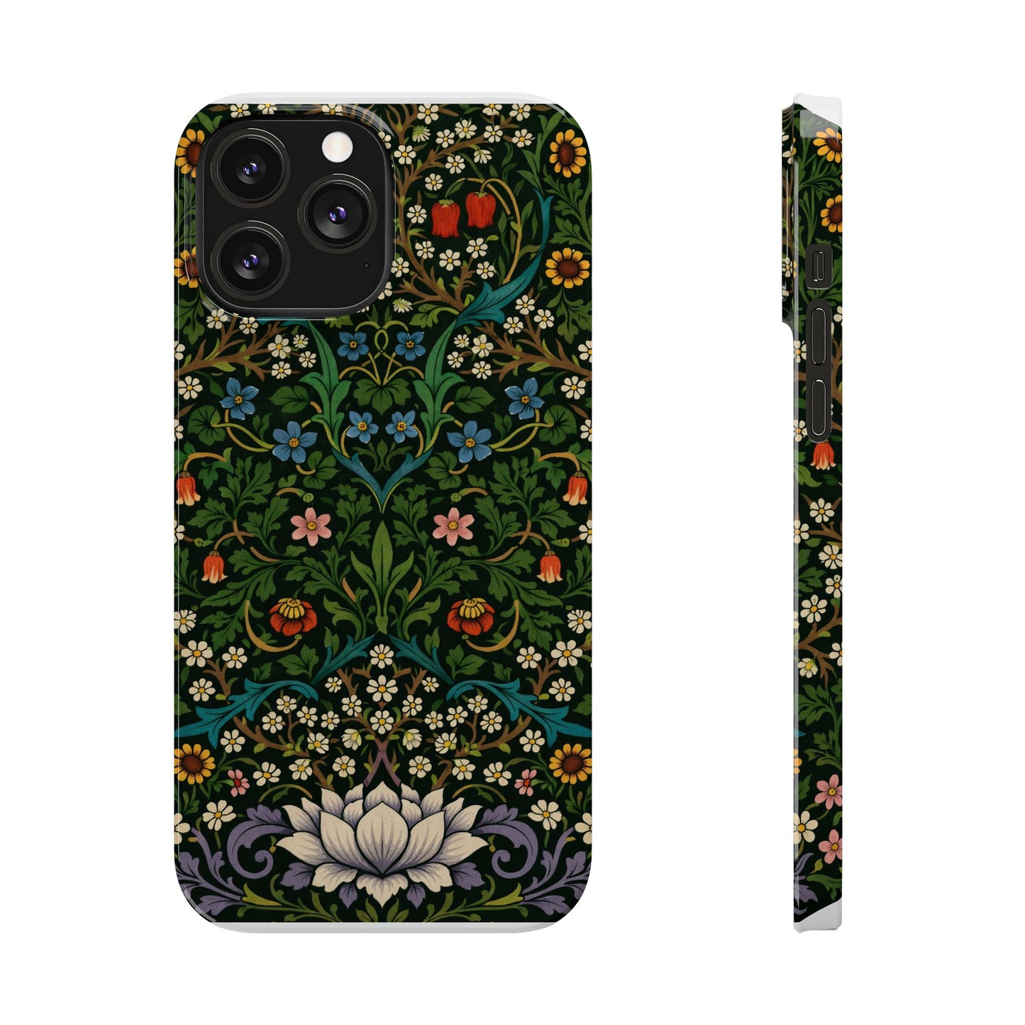 Slim Phone Case — Vintage Floral William Morris Style Pattern