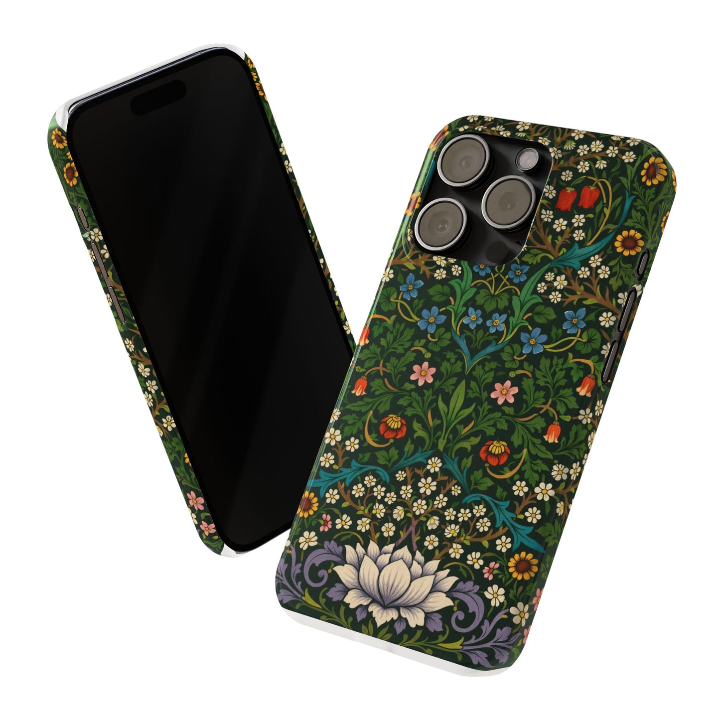 Slim Phone Case — Vintage Floral William Morris Style Pattern