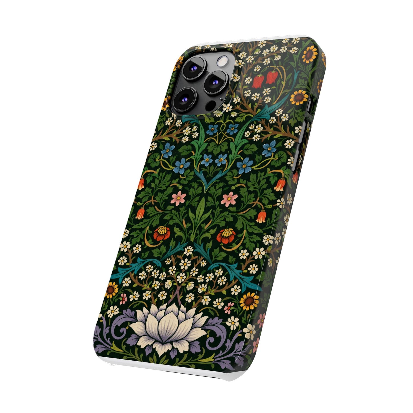 Slim Phone Case — Vintage Floral William Morris Style Pattern