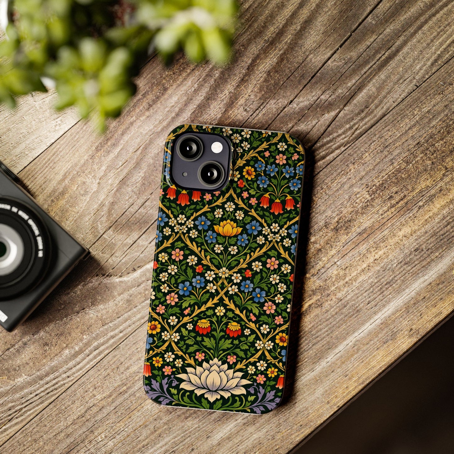 Slim Phone Case — Vintage William Morris Floral Pattern