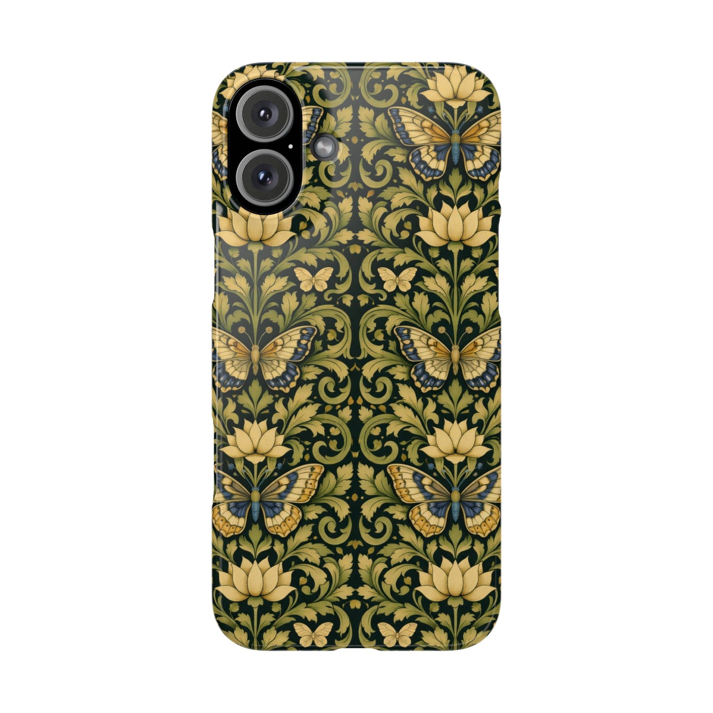 Victorian Butterfly Slim Phone Case — Vintage Floral Pattern