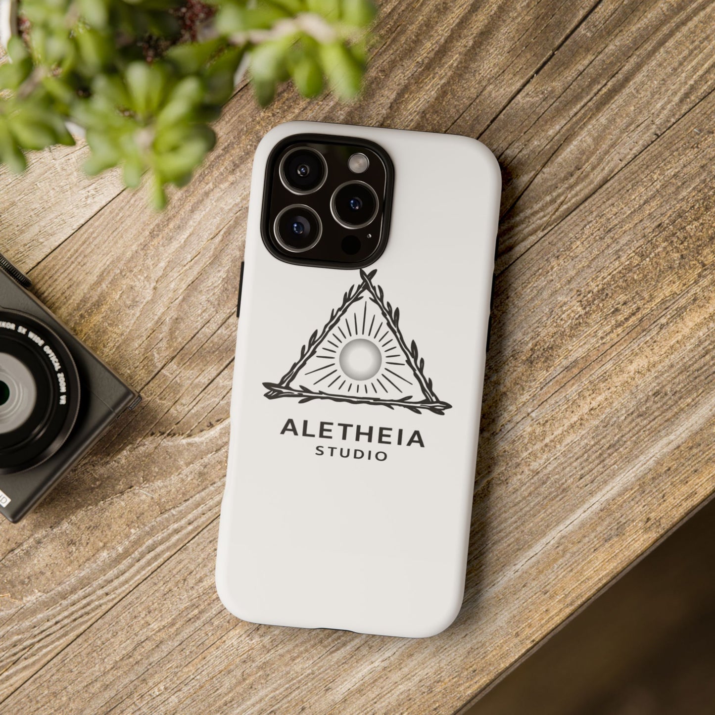 Aletheia Studio Sun Triangle Phone Case — Protective Tough Phone Case with Minimalist Logo