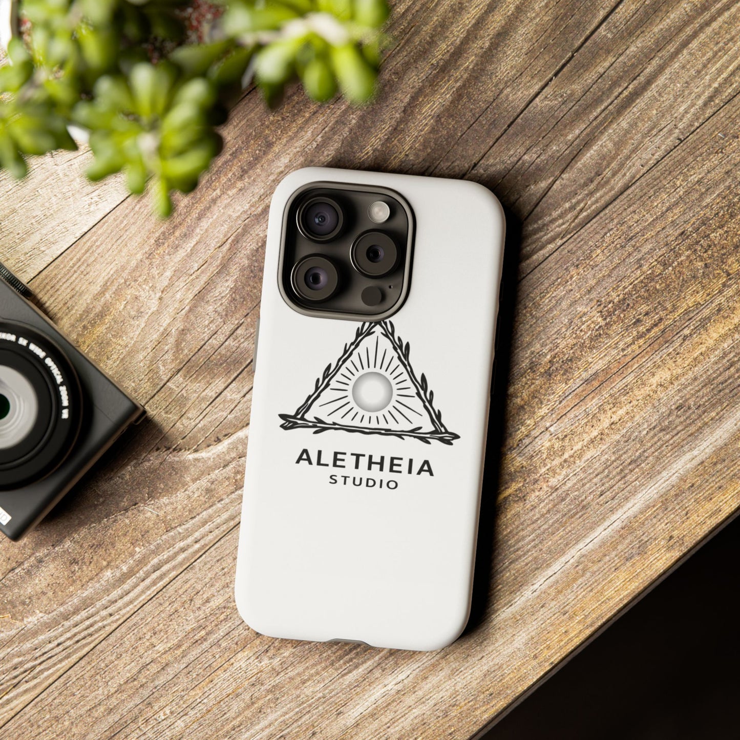 Aletheia Studio Sun Triangle Phone Case — Protective Tough Phone Case with Minimalist Logo
