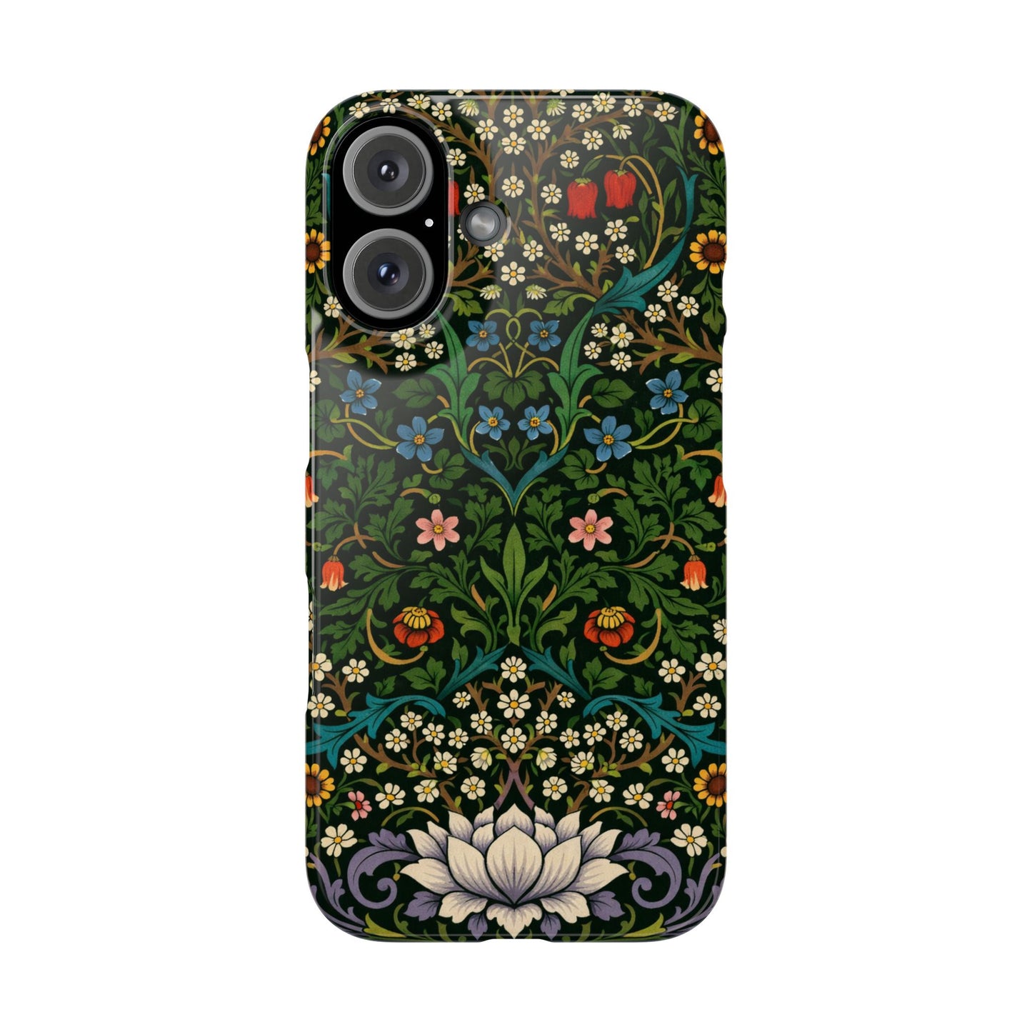 Slim Phone Case — Vintage Floral William Morris Style Pattern