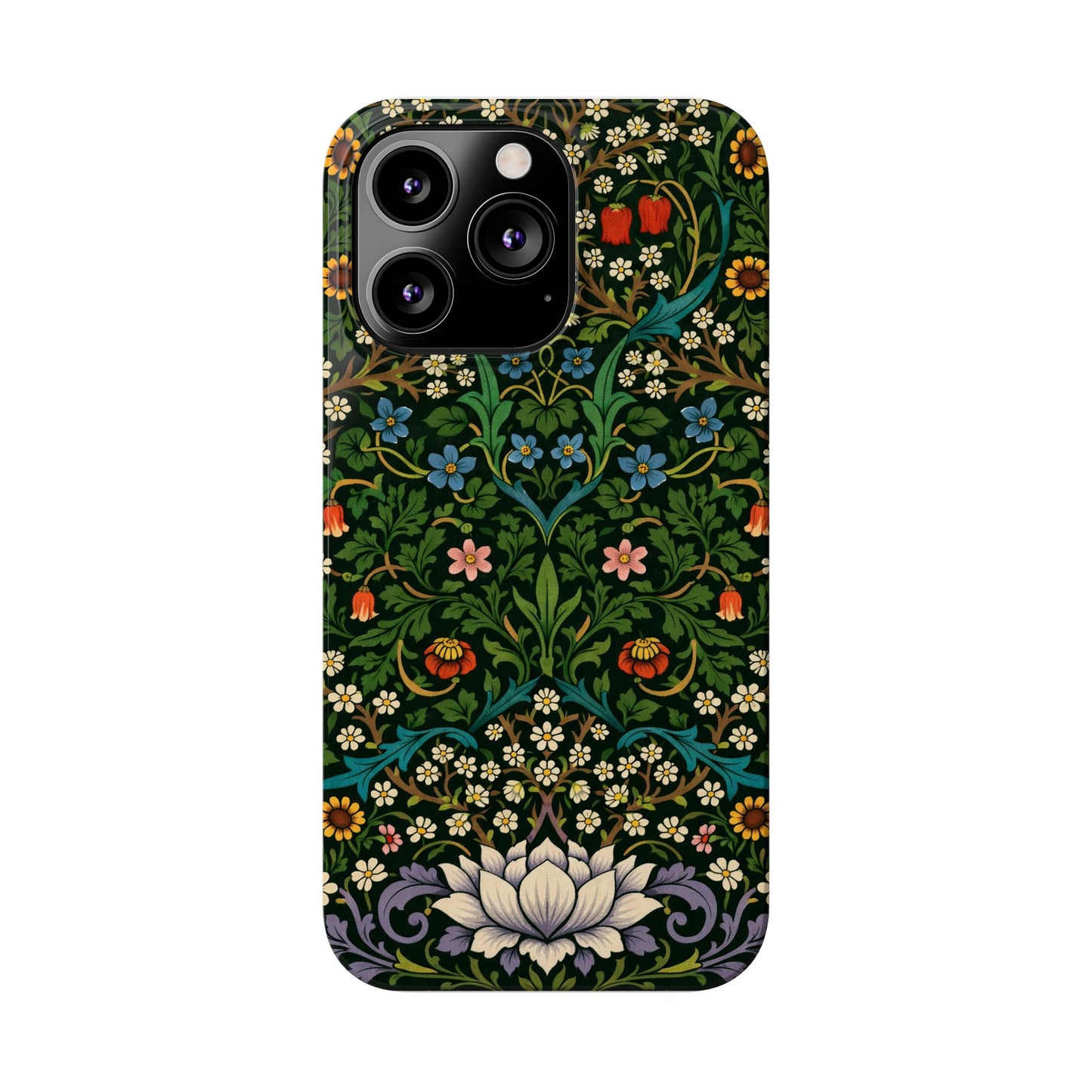 Slim Phone Case — Vintage Floral William Morris Style Pattern