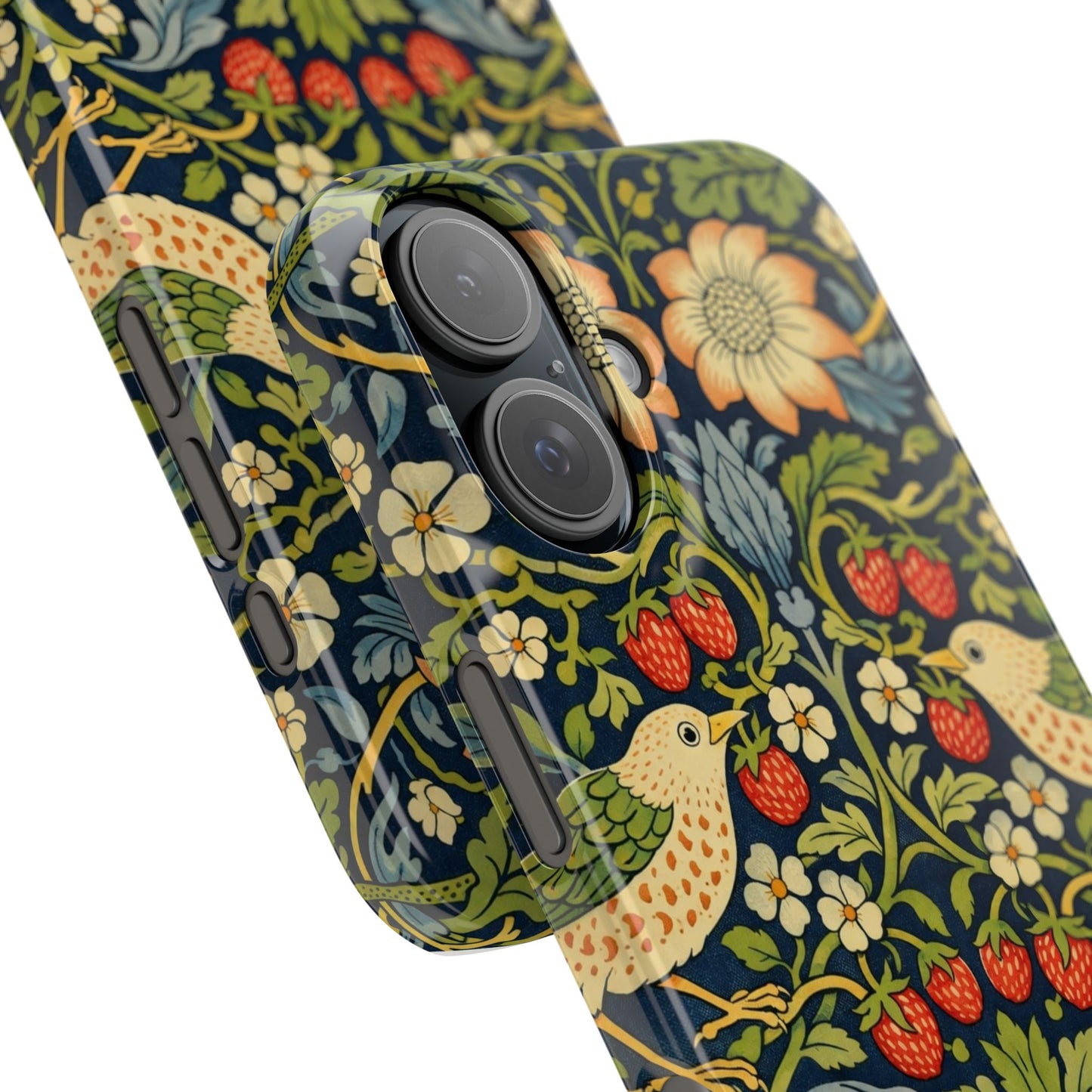Slim Phone Case — Vintage William Morris Strawberry Thief Floral Pattern