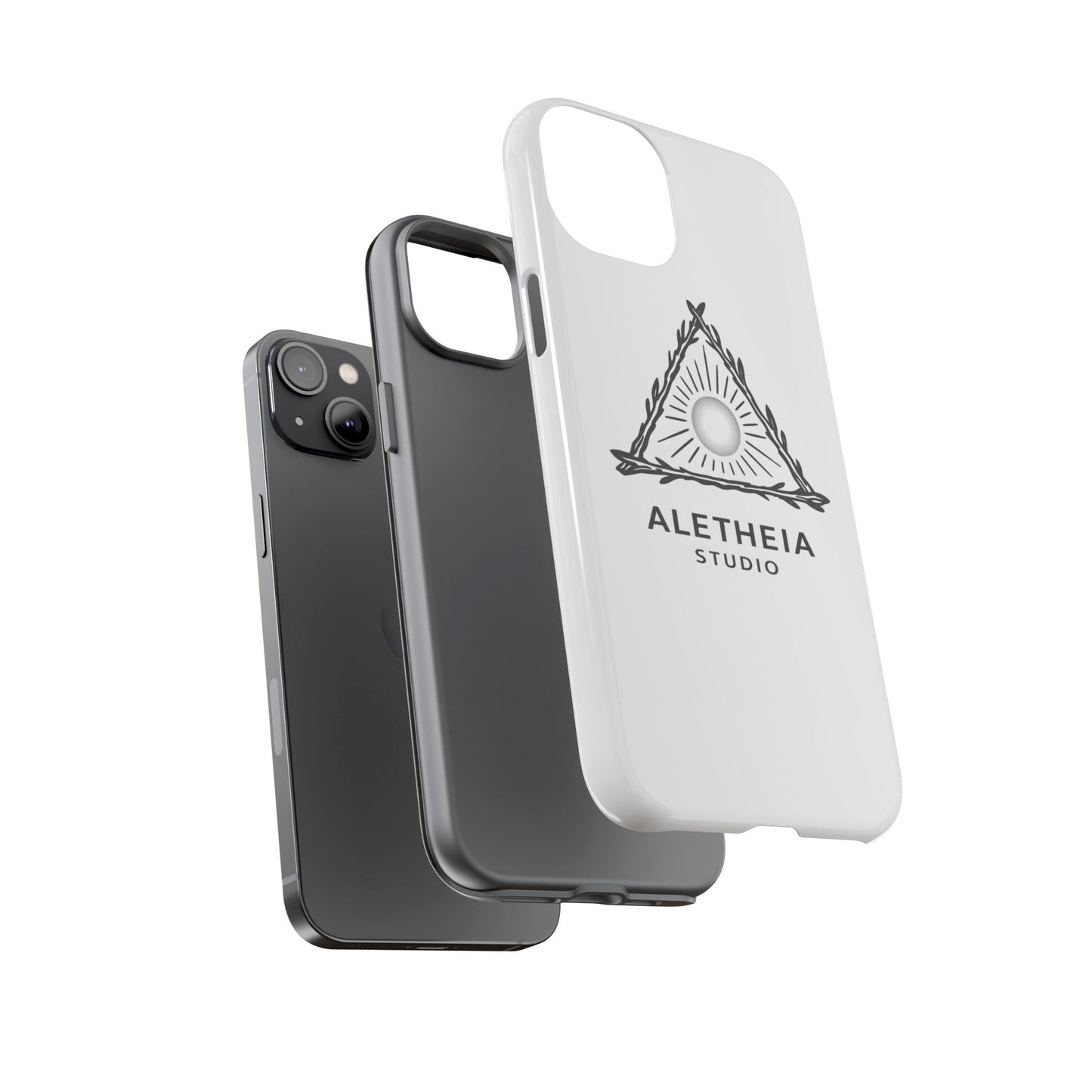 Aletheia Studio Sun Triangle Phone Case — Protective Tough Phone Case with Minimalist Logo