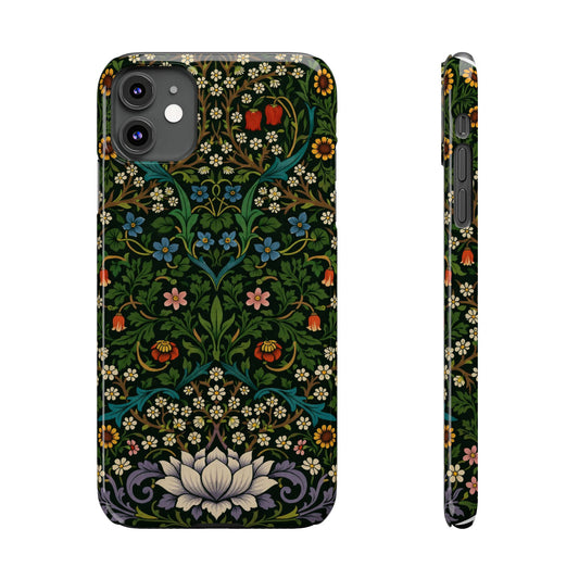 Slim Phone Case — Vintage Floral William Morris Style Pattern