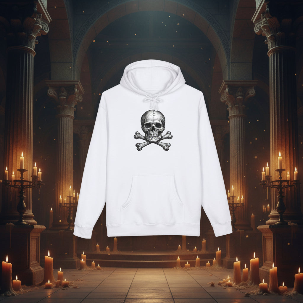 Momento Mori Hoodie — Vintage Skull Graphic Hooded Sweatshirt