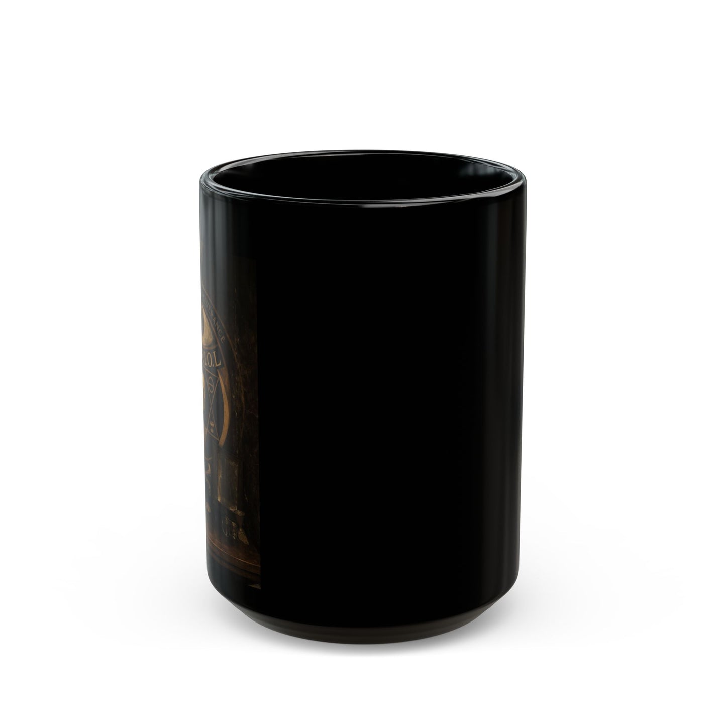 Masonic Chamber of Reflection Black Ceramic Mug — 11oz & 15oz