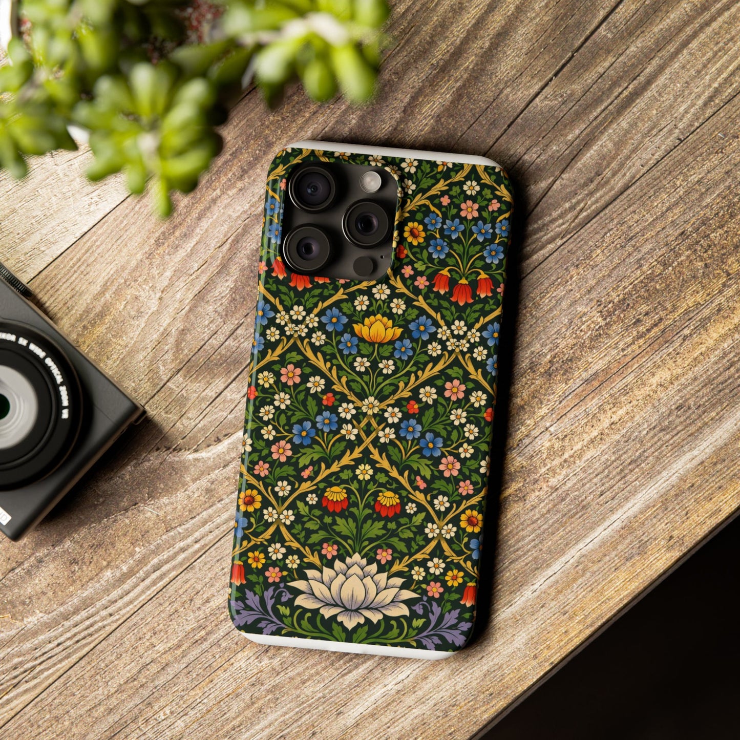 Slim Phone Case — Vintage William Morris Floral Pattern