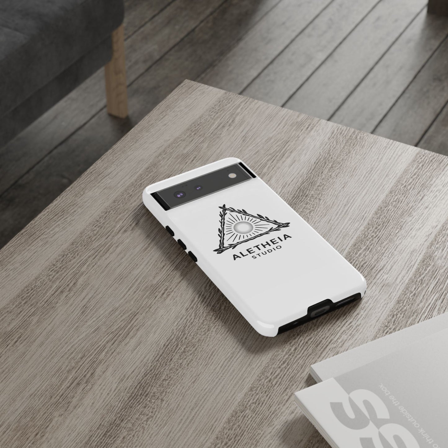 Aletheia Studio Sun Triangle Phone Case — Protective Tough Phone Case with Minimalist Logo