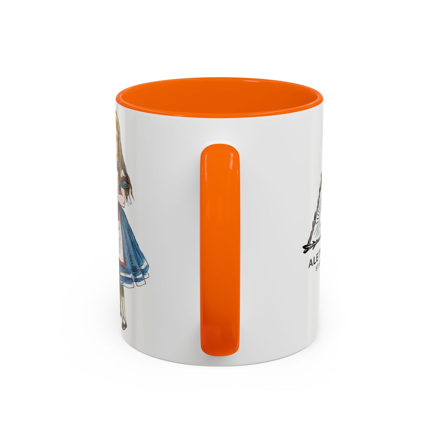 Alice in Wonderland Accent Coffee Mug – Vintage Alice Illustration (11/15 oz)