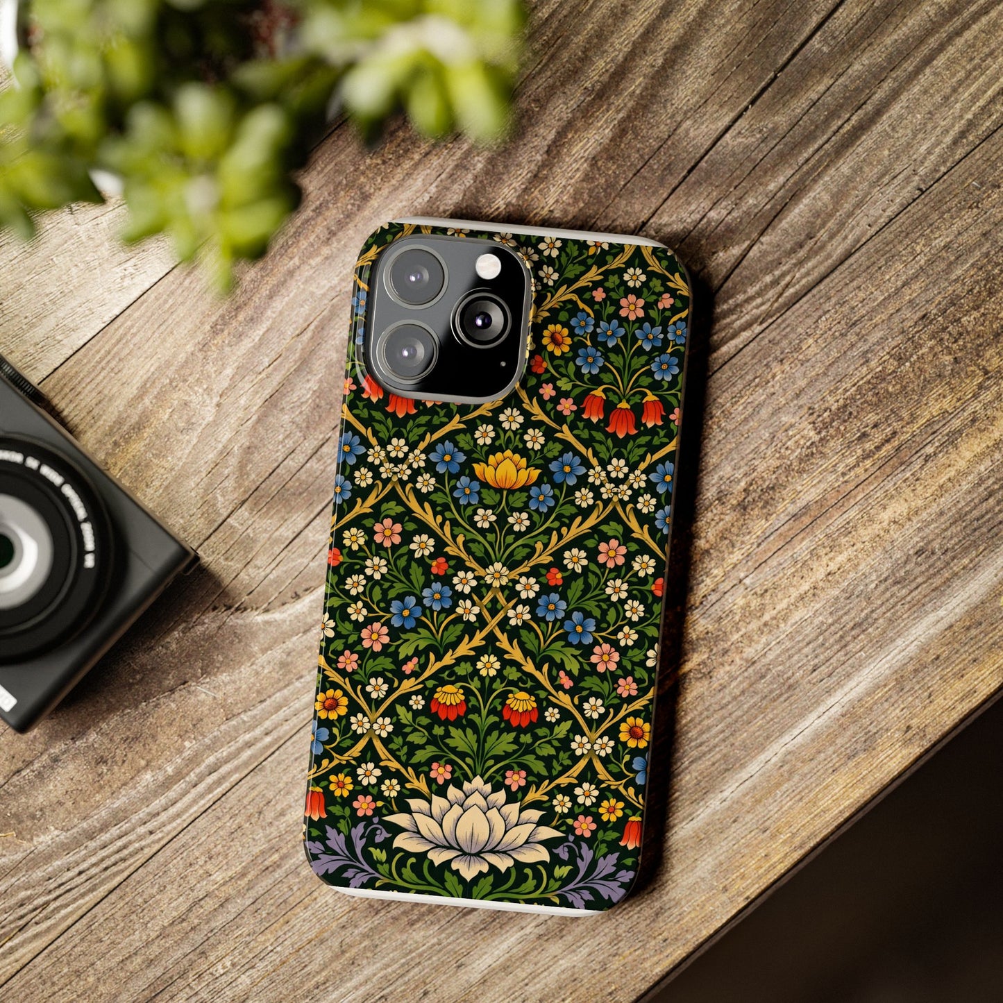 Slim Phone Case — Vintage William Morris Floral Pattern
