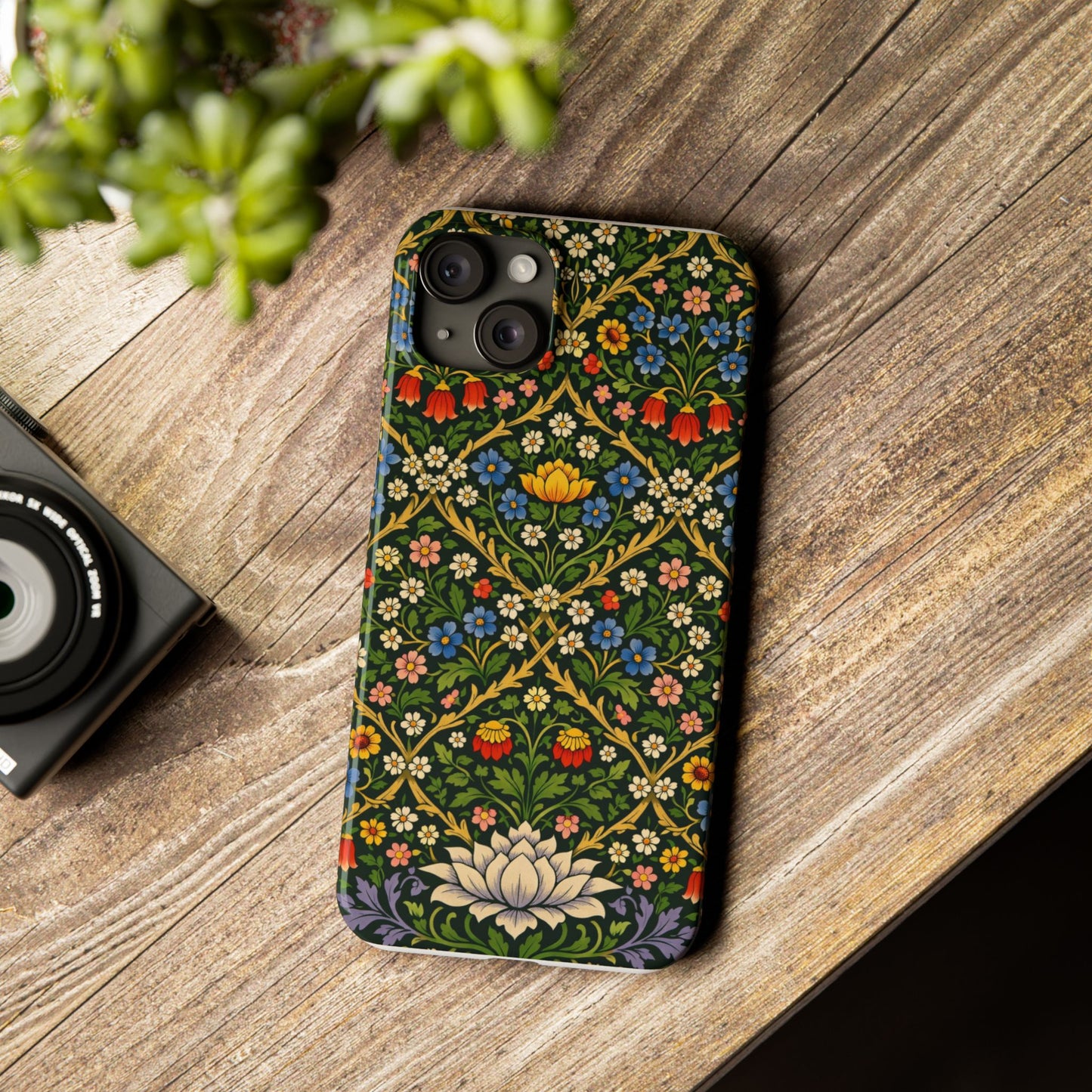 Slim Phone Case — Vintage William Morris Floral Pattern