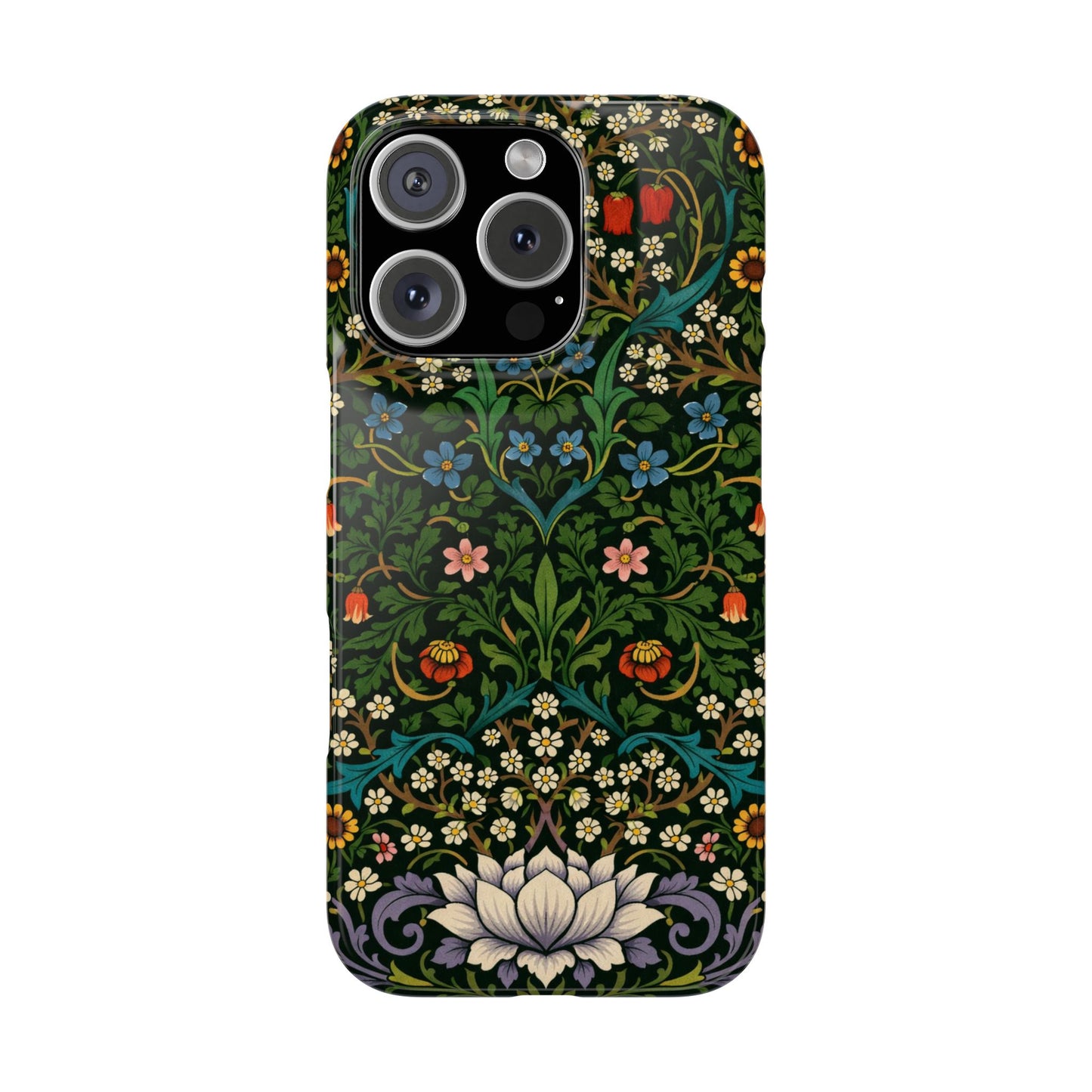 Slim Phone Case — Vintage Floral William Morris Style Pattern
