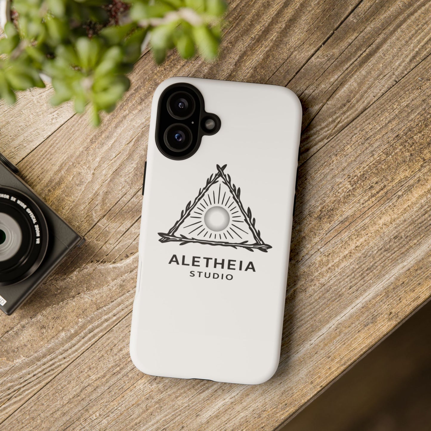 Aletheia Studio Sun Triangle Phone Case — Protective Tough Phone Case with Minimalist Logo