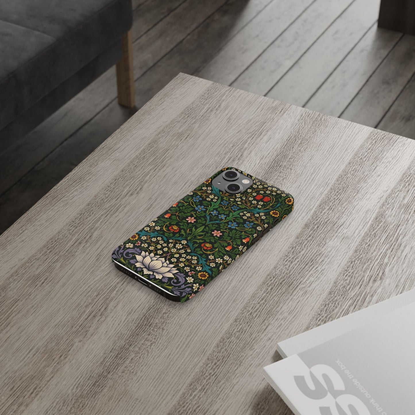 Slim Phone Case — Vintage Floral William Morris Style Pattern