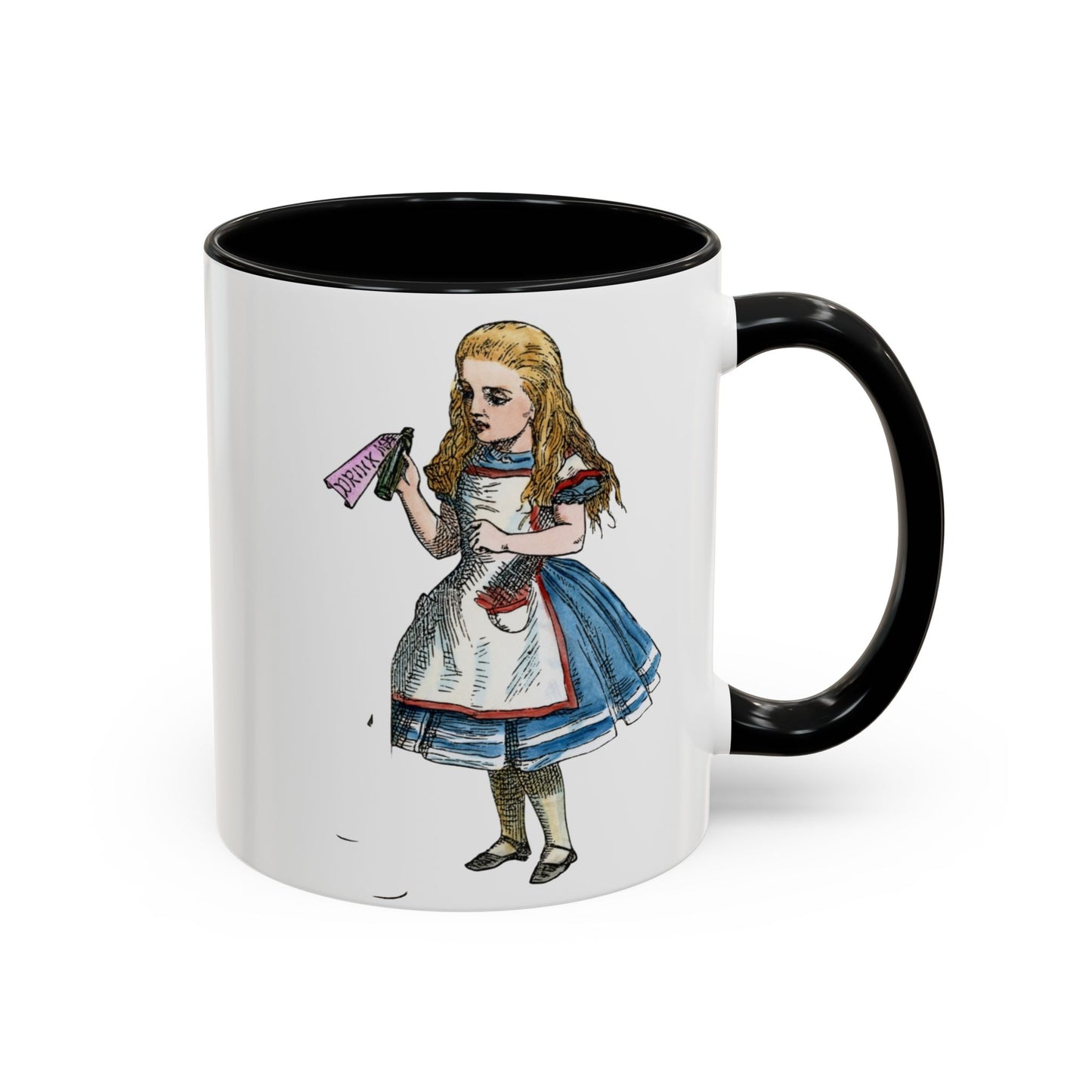 Alice in Wonderland Accent Coffee Mug – Vintage Alice Illustration (11/15 oz)