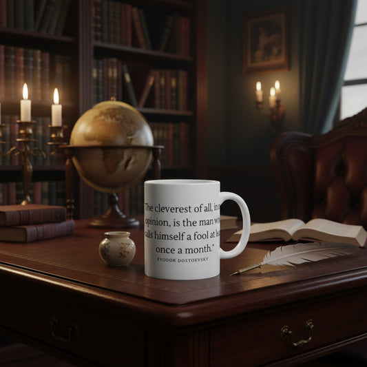 Inspirational Quote Mug | 'The cleverest of all, in my opinion...' 11oz Ceramic