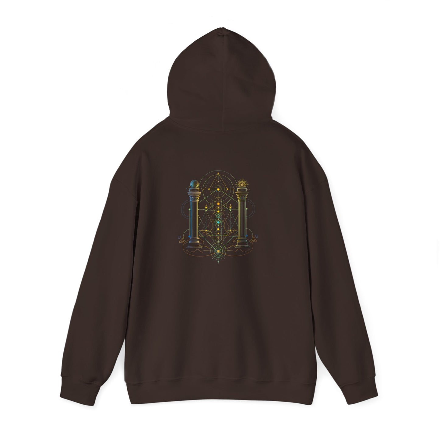 Mystic Gateway Hoodie — Geometric Portal Spiritual Hooded Sweatshirt