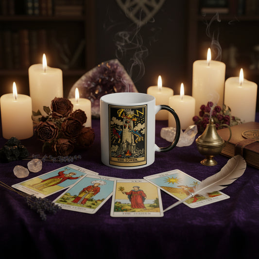 Tarot The Tower Color-Changing Mug, 11oz